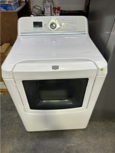 Pre-Owned Maytag Bravos Series 29 Inch Gas Dryer with 7.3 cu. ft. Capacity: White Model # MGDB850WQ