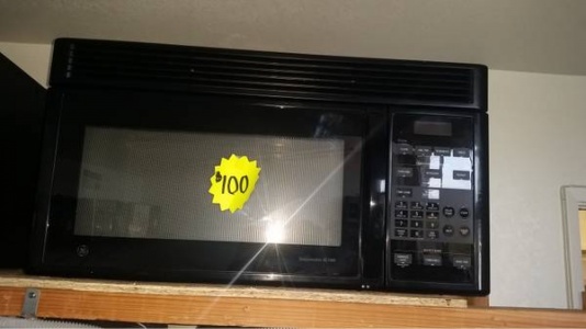 GE BLACK OVER-THE-RANGE MICROWAVES ***OUT OF STOCK***